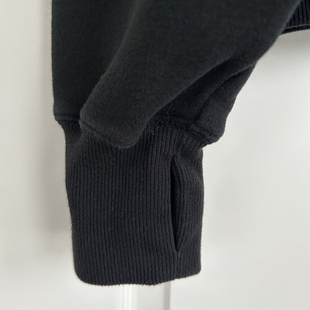 Offline By Aerie Cloud Fleece Snap Front Hoodie Womens Size S Black Oversized - Picture 4 of 10